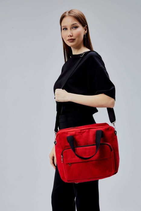 Zoozie Bags Bolsa Tote de Lona Roja